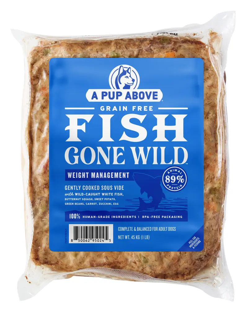 A Pup Above Fish Gone Wild, front of the package