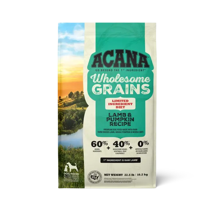 Wholesome Grains Lamb & Pumpkin Recipe (Limited Ingredient Diet) package