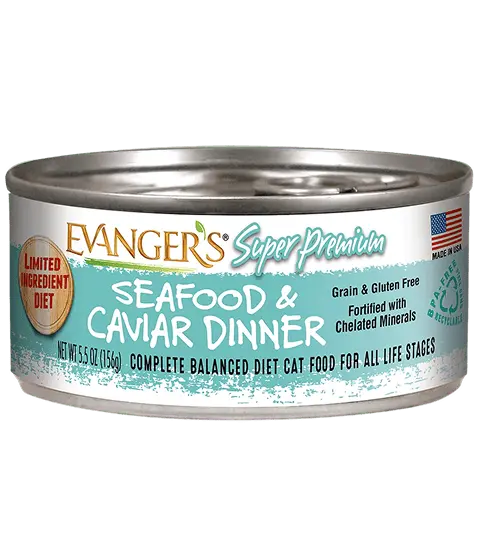 Super Premium Wet Food Seafood & Caviar Dinner For Cats package