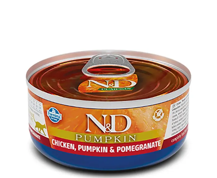 N&D Pumpkin Chicken, Pumpkin & Pomegranate For Cats package