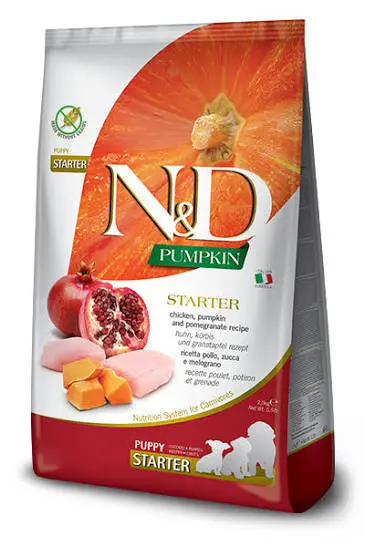 N&D Pumpkin Chicken, Pumpkin & Pomegranate (Starter) For Puppies package