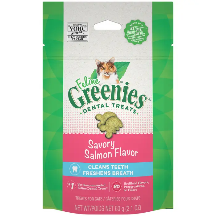 Feline Dental Treats Savory Salmon Flavor package