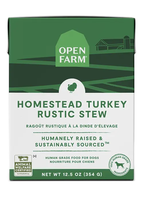 Wet Dog Food Homestead Turkey Rustic Stew For Dogs package