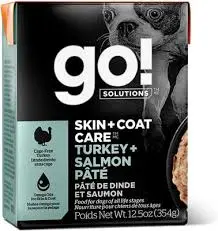 Go! Solutions (Skin + Coat Care) Turkey + Salmon Pate With Grains For Dogs package