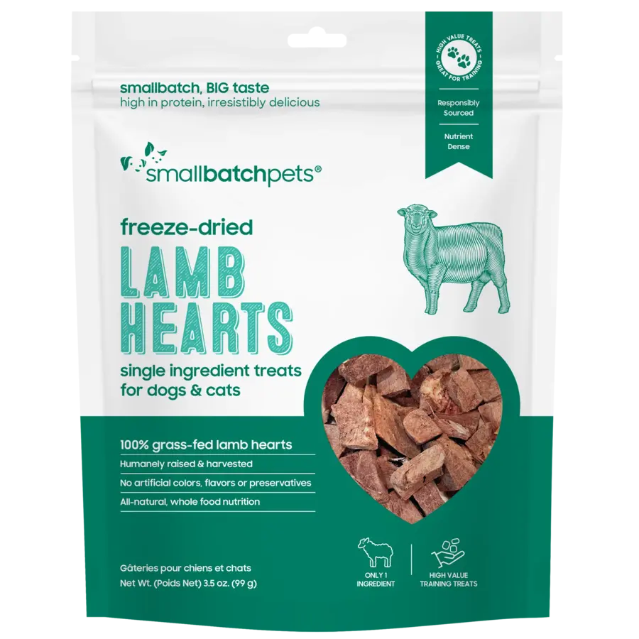 Freeze-Dried Lamb Hearts package
